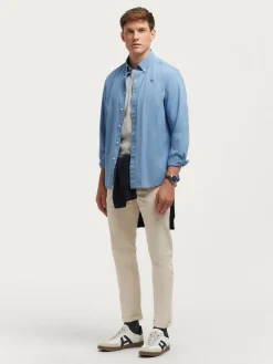 CAMISA DENIM RAYAS-Alvaro Moreno Online