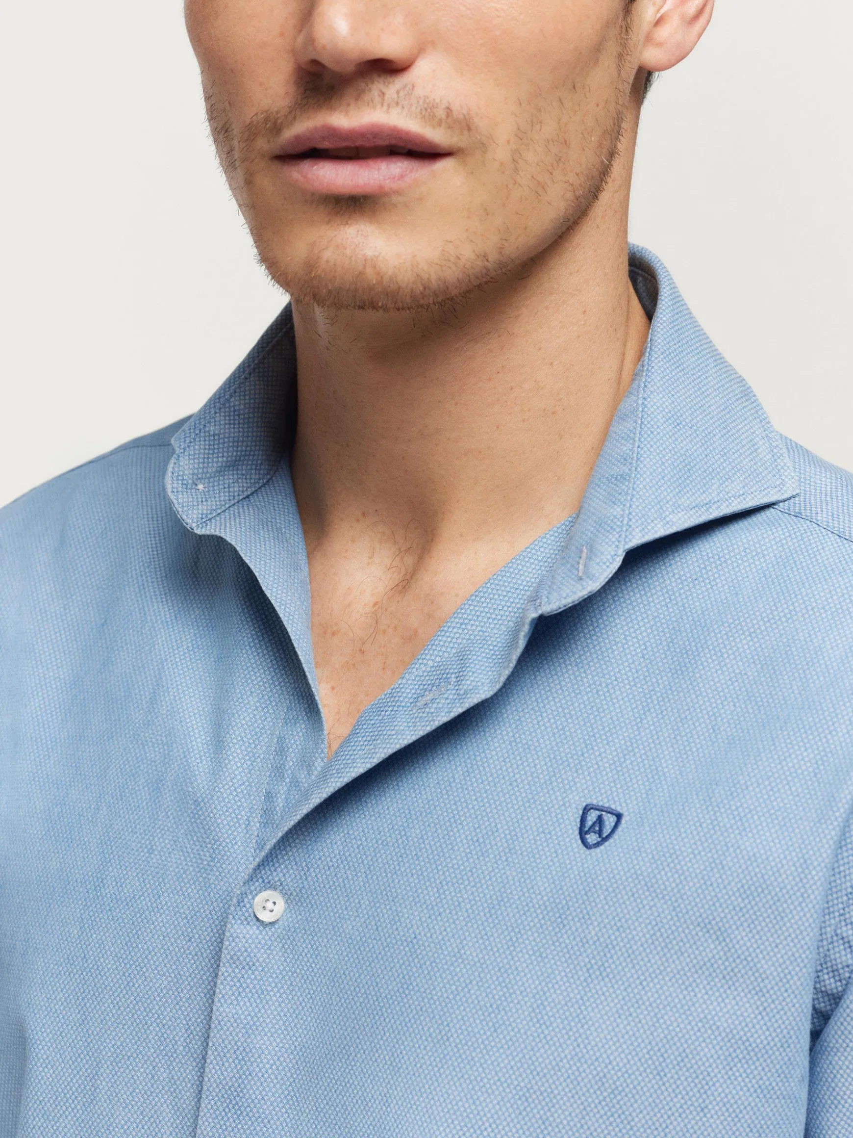 CAMISA DENIM STRUCTURE-Alvaro Moreno Discount