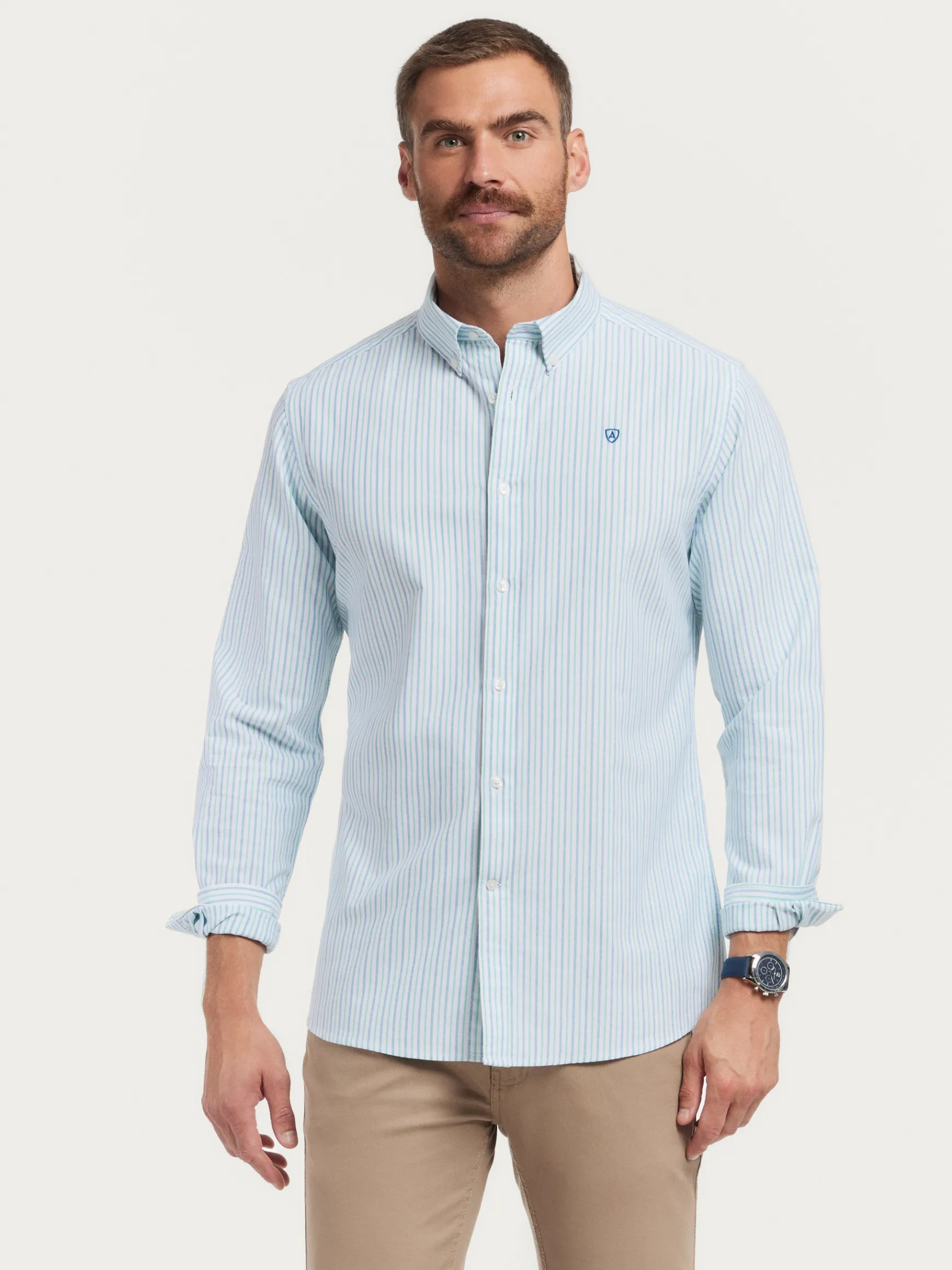 CAMISA OXFORD FANCY STR-Alvaro Moreno Outlet