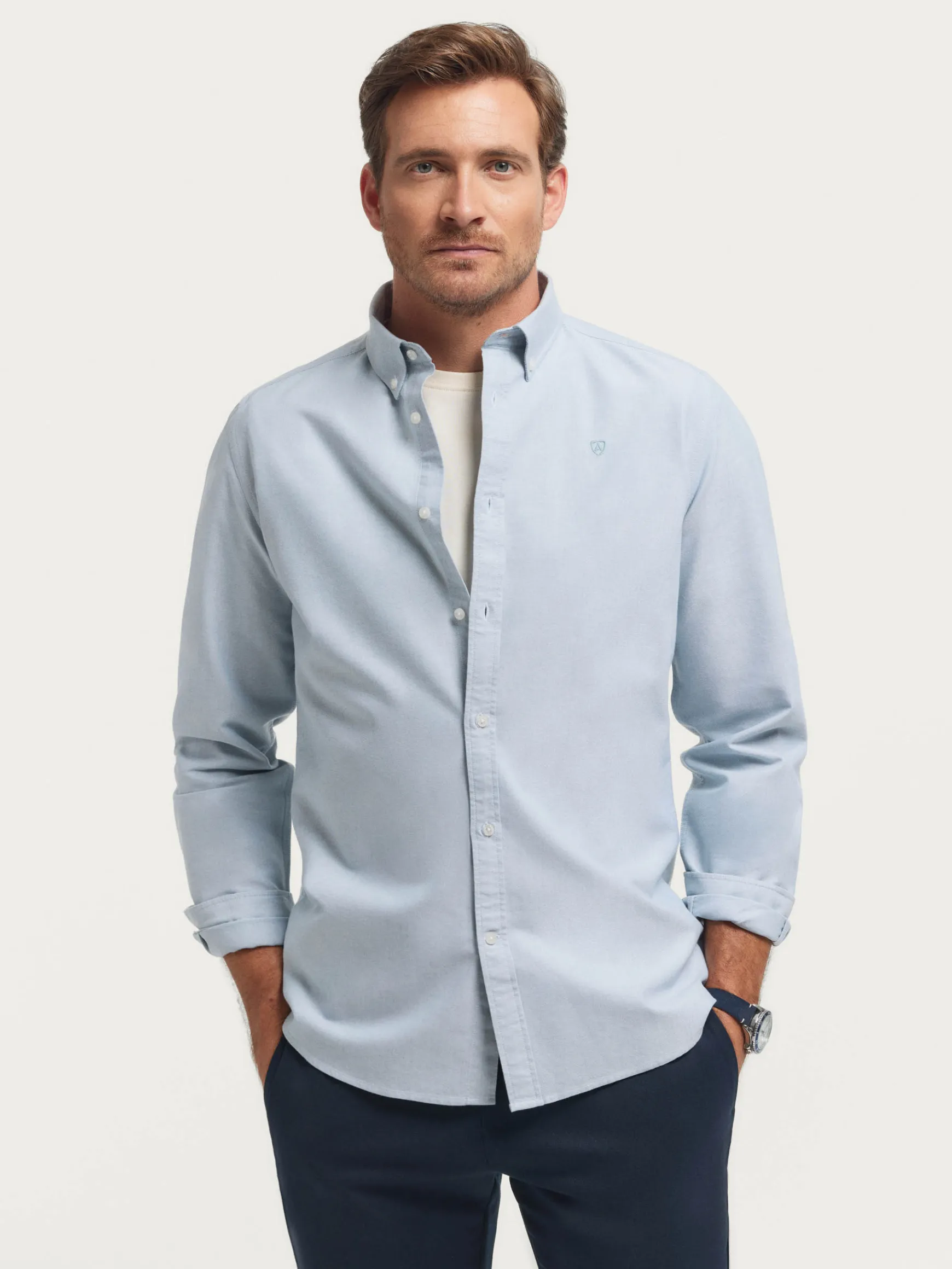 CAMISA OXFORD SOLID-Alvaro Moreno Best