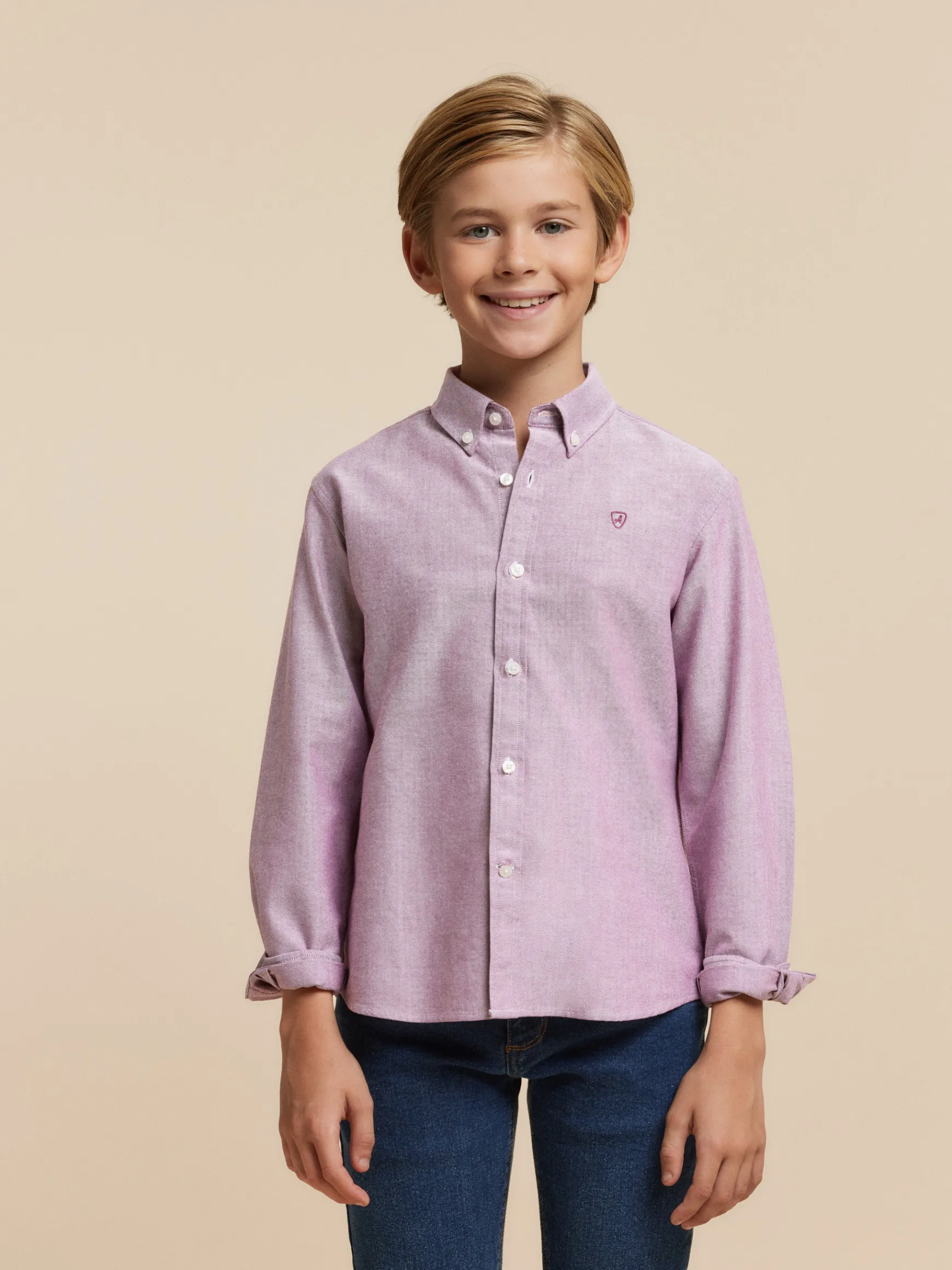 CAMISA OXFORD SOLID KIDS-Alvaro Moreno Clearance